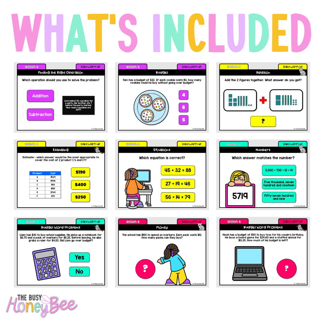 Multi Age 3-6 Year B Australian | NSW Math Daily Review | Warm-Up Unit 2 - Warm Up | Revision