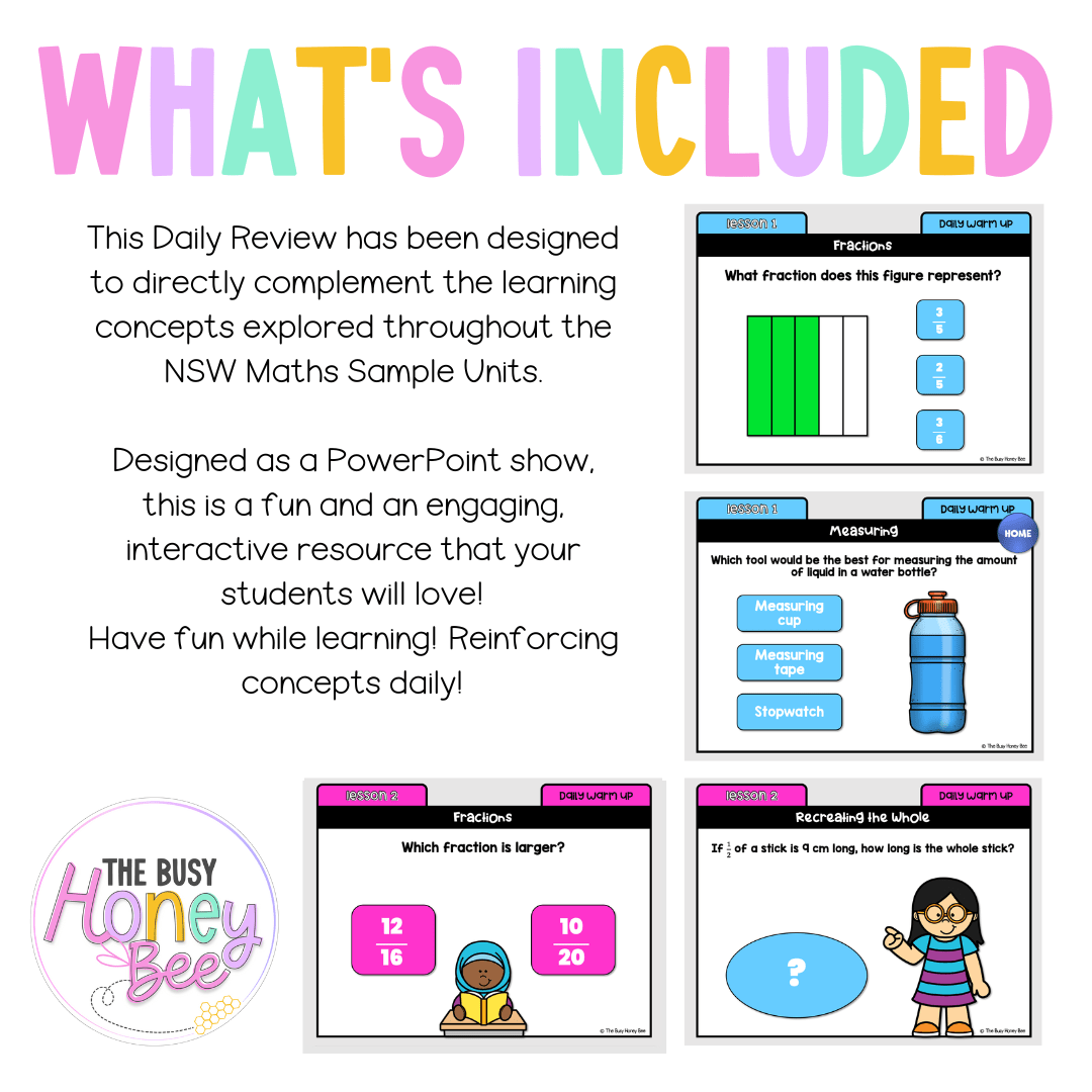 Multi Age 3-6 Year B Australian | NSW Math Daily Review | Warm-Up Unit 4 - Warm Up | Revision