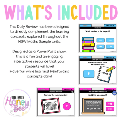 Multi Age 3-6 Year B Australian | NSW Math Daily Review | Warm-Up Unit 6 - Warm Up | Revision