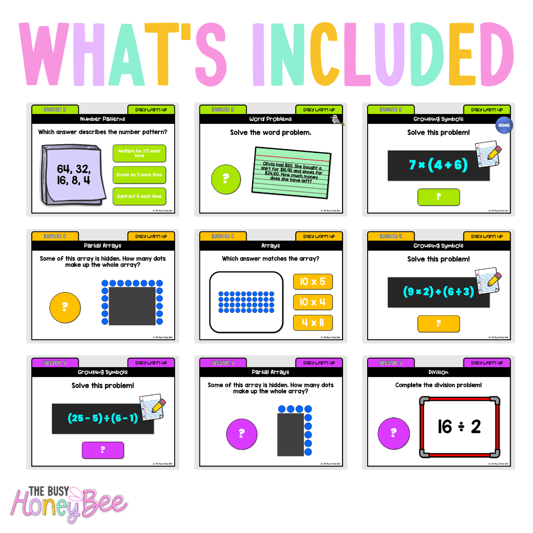 Multi Age 3-6 Year B Australian | NSW Math Daily Review | Warm-Up Unit 7 - Warm Up | Revision