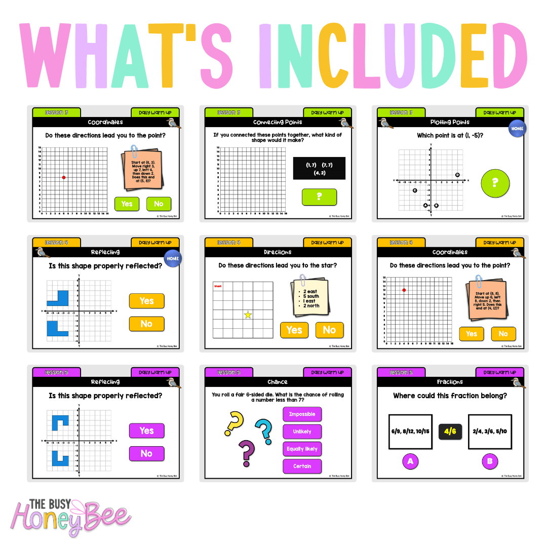 Multi Age 3-6 Year B Australian | NSW Math Daily Review | Warm-Up Unit 8 - Warm Up | Revision
