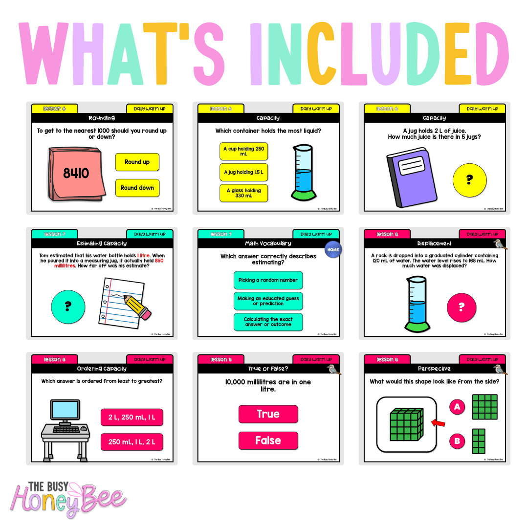 Multi Age 3-6 Year B Australian | NSW Math Daily Review | Warm-Up Unit 9 - Warm Up | Revision