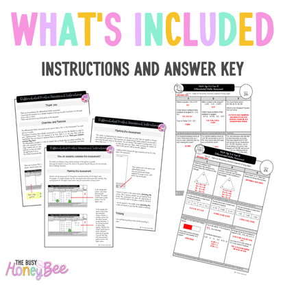 Multi Age 3-6 Year B Differentiated NSW Maths Assessment Unit 11 - Assessment