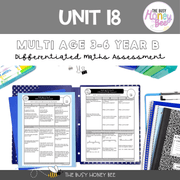 Multi Age 3-6 Year B Differentiated NSW Maths Assessment Unit 18 - Assessment