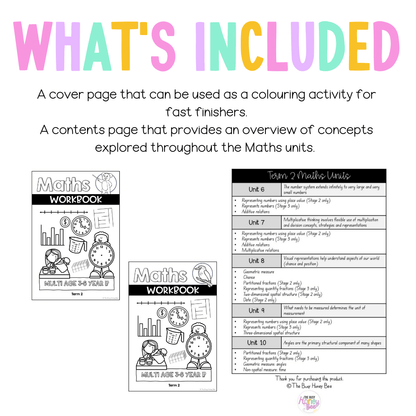 Multi Age 3-6 Year B NSW Maths Workbook Term 2 - Workbook | Worksheets