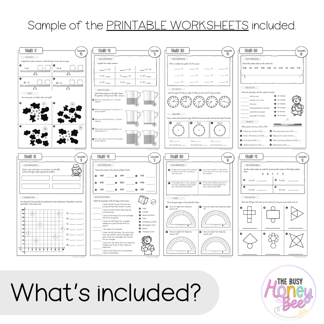 Multi Age 3-6 Year B NSW Maths Workbook Term 2 - Workbook | Worksheets