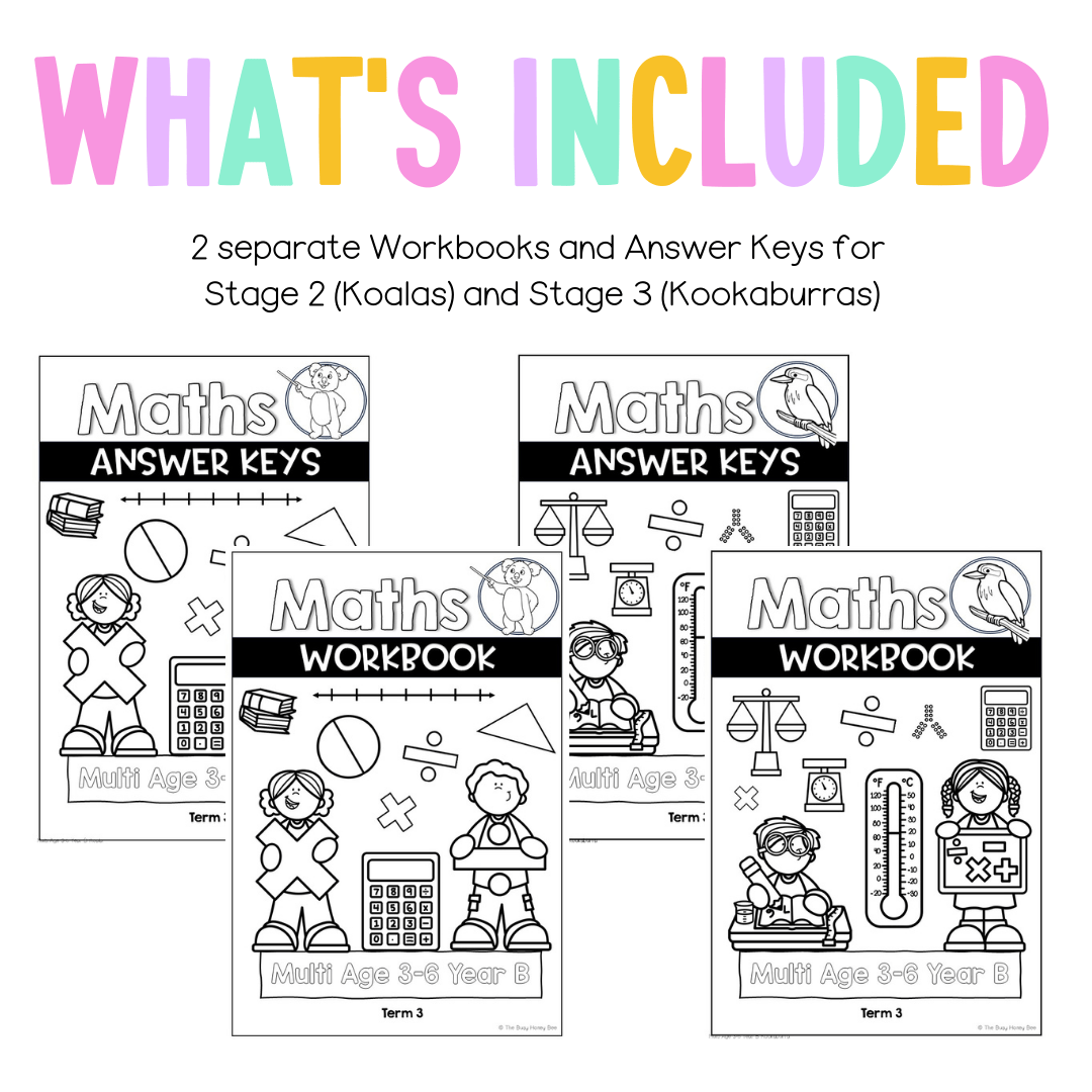 Multi Age 3-6 Year B NSW Maths Workbook Term 3 - Workbook | Worksheets