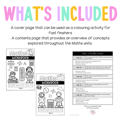Multi Age 3-6 Year B NSW Maths Workbook Term 3 - Workbook | Worksheets
