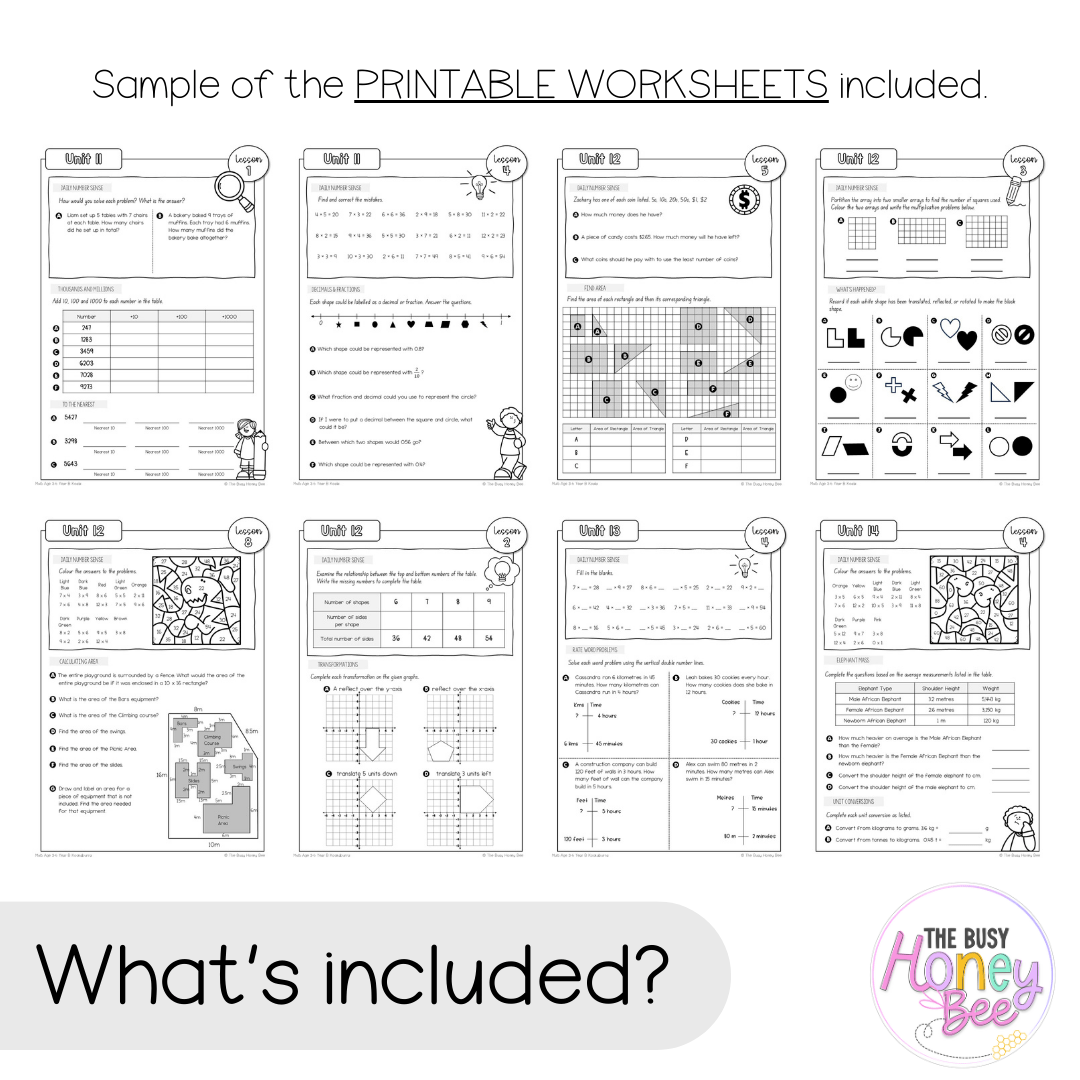 Multi Age 3-6 Year B NSW Maths Workbook Term 3 - Workbook | Worksheets
