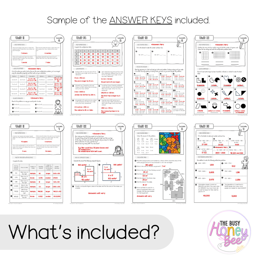 Multi Age 3-6 Year B NSW Maths Workbook Term 3 - Workbook | Worksheets