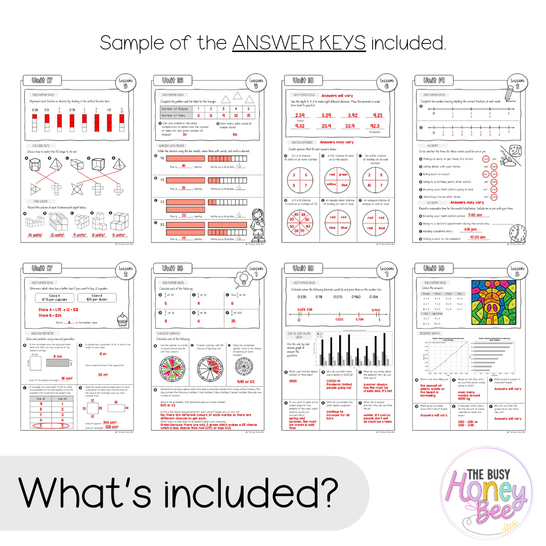 Multi Age 3-6 Year B NSW Maths Workbook Term 4 - Workbook | Worksheets