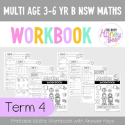 Multi Age 3-6 Year B NSW Maths Workbook Term 4 - Workbook | Worksheets
