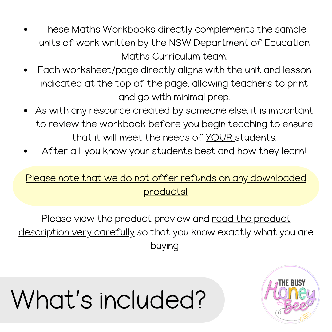 Multi Age 3-6 Year B NSW Maths Workbook ULTIMATE Mega Bundle - Workbook | Worksheets