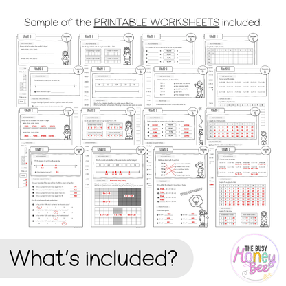 Multi Age 3-6 Year B NSW Maths Worksheets Unit 1 - Workbook | Worksheets
