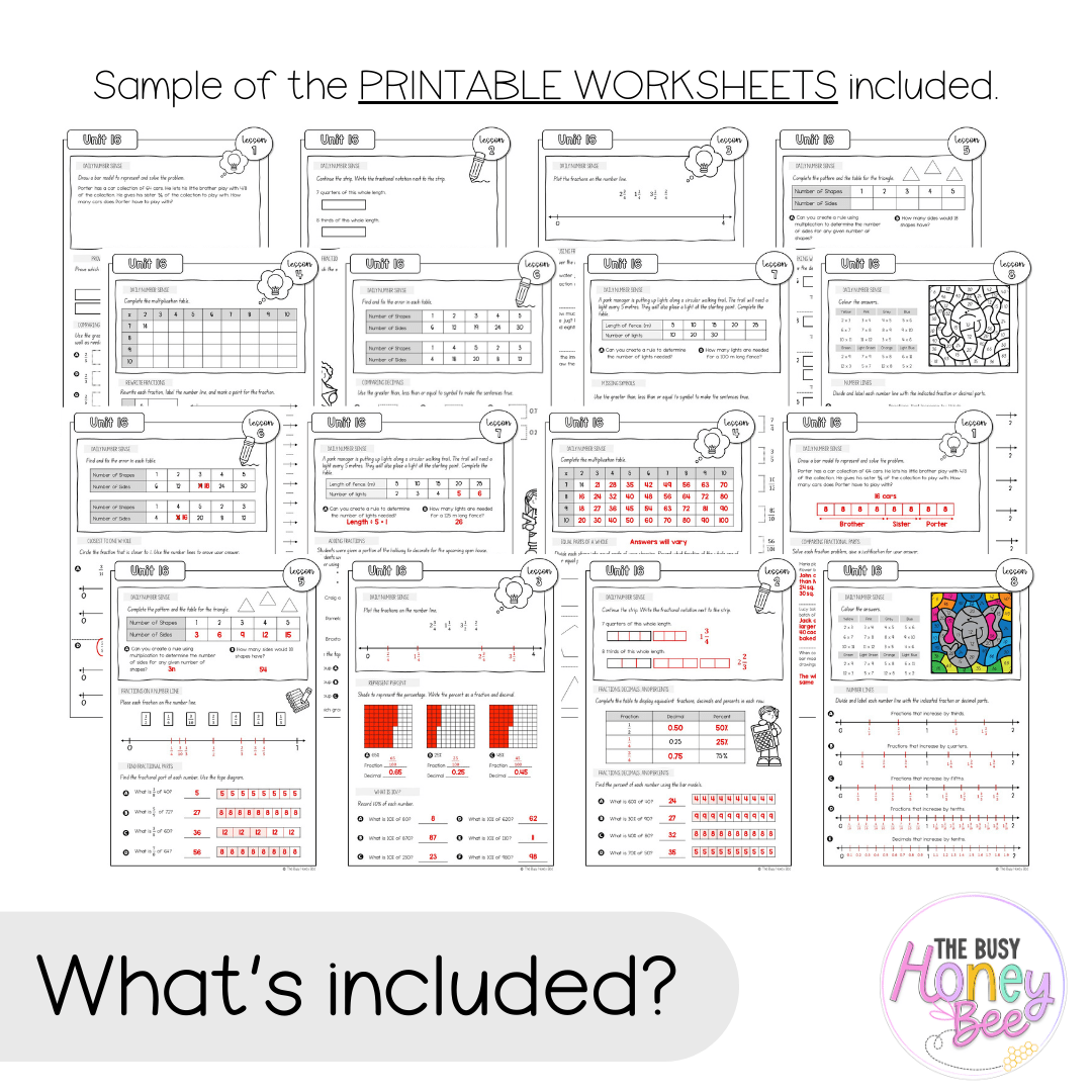 Multi Age 3-6 Year B NSW Maths Worksheets Unit 16 - Workbook | Worksheets