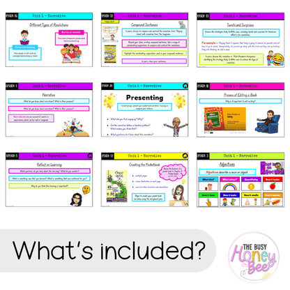 Multi Age 3-6 Year B Term 1 English Teaching Slides Mega Bundle - Teaching Slides