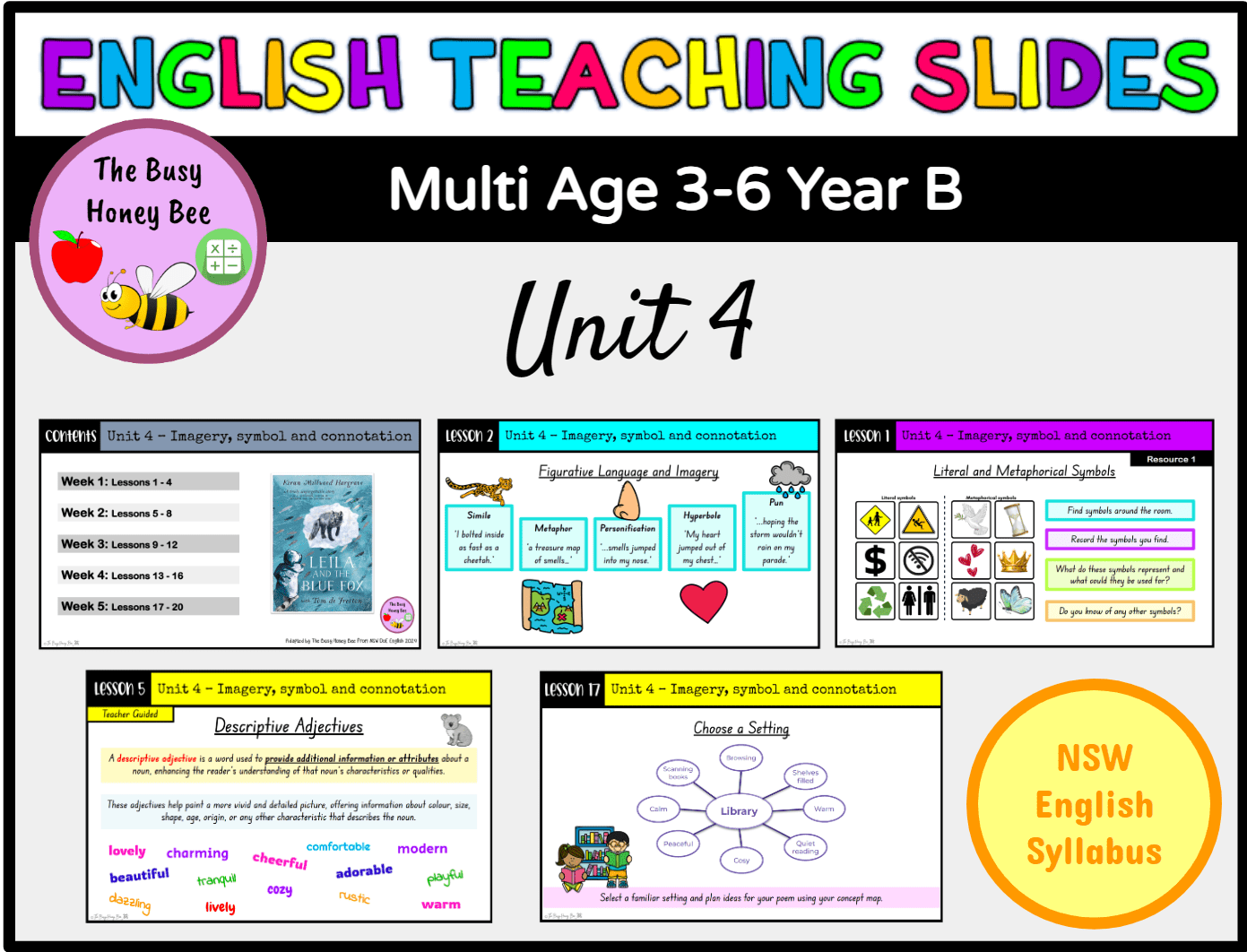 Multi Age 3-6 Year B Term 2 English Teaching Slides Mega Bundle - Teaching Slides