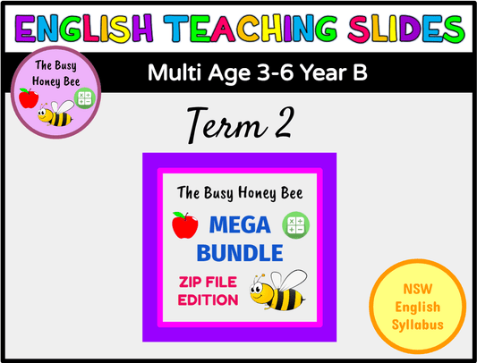 Multi Age 3-6 Year B Term 2 English Teaching Slides Mega Bundle - Teaching Slides