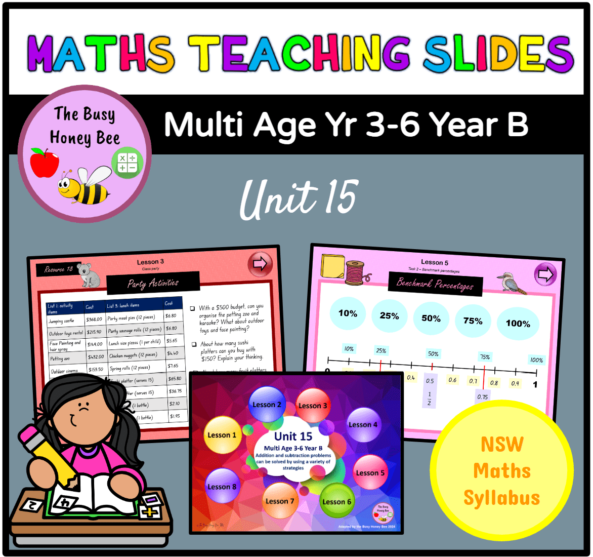 Multi Age 3-6 Year B Term 3 Maths Teaching Slides Mega Bundle - Zip Folder: Smart Notebook, PowerPoint, Google Slide Compatible