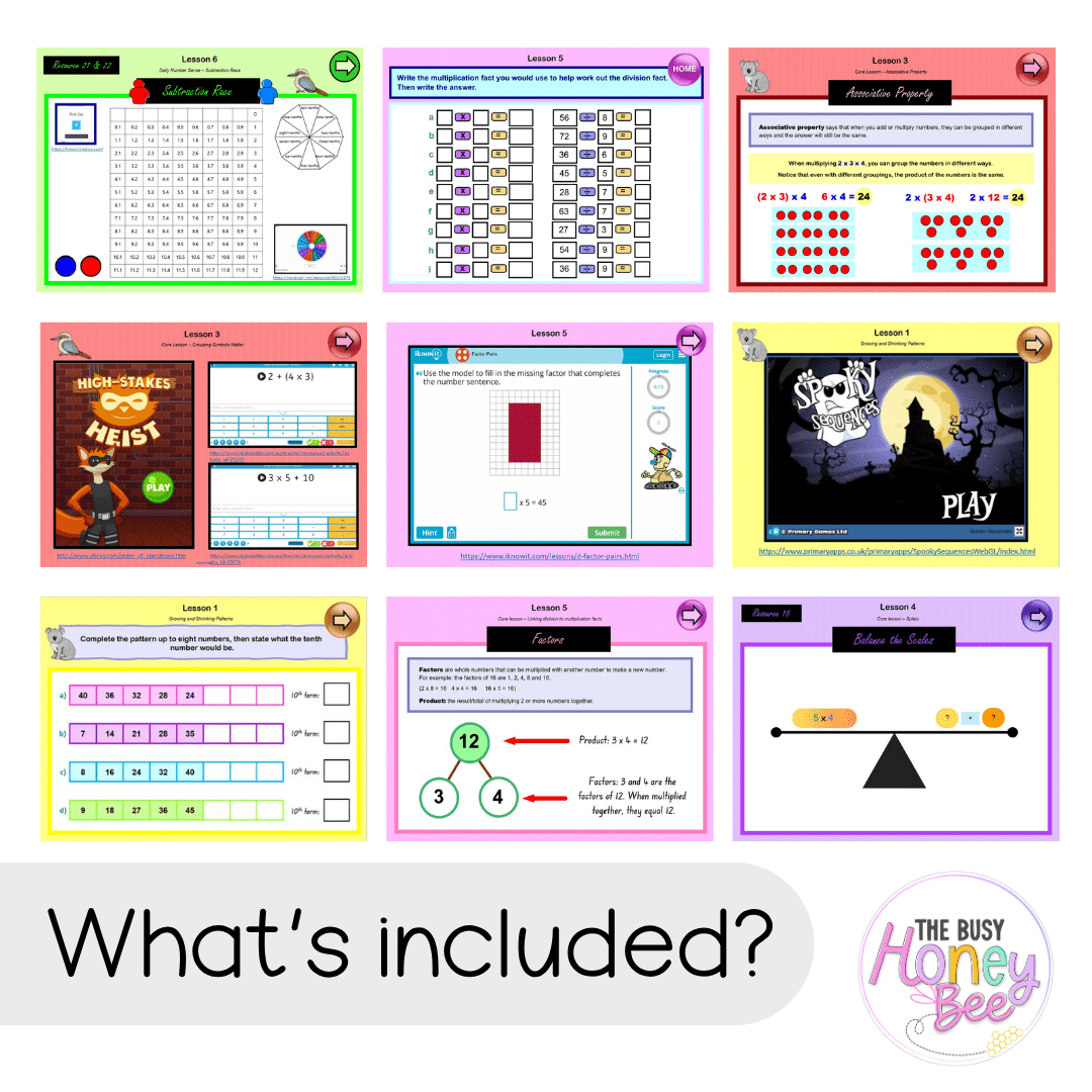 Multi Age 3-6 Year B Term 3 Maths Teaching Slides Mega Bundle - Teaching Slides