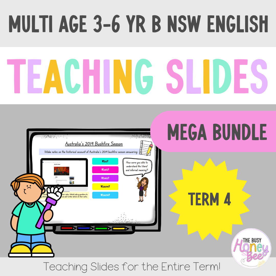 Multi Age 3-6 Year B Term 4 English Teaching Slides Mega Bundle - Teaching Slides