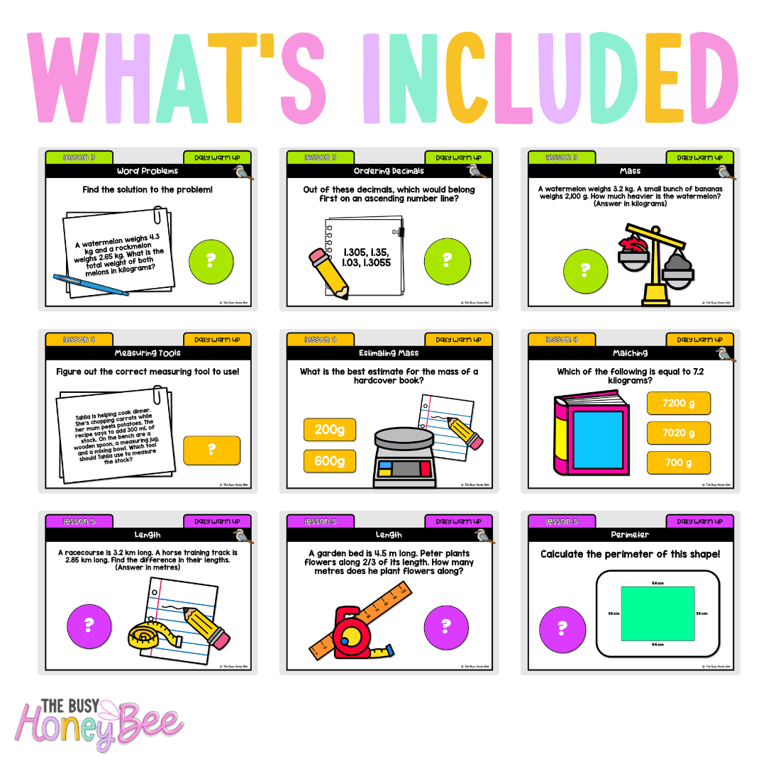 Multi Age 3-6 Year B Ultimate Math Australian | NSW Math Daily Review | Warm-Up Mega Bundle -