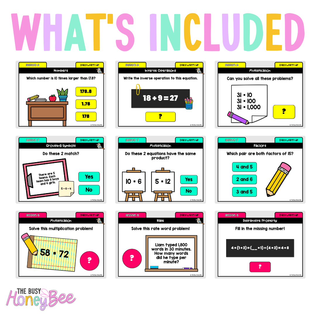 Multi Age 3-6 Year B Ultimate Math Australian | NSW Math Daily Review | Warm-Up Mega Bundle -
