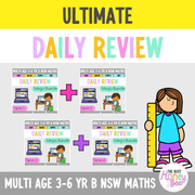 Multi Age 3-6 Year B Ultimate Math Australian | NSW Math Daily Review | Warm-Up Mega Bundle -
