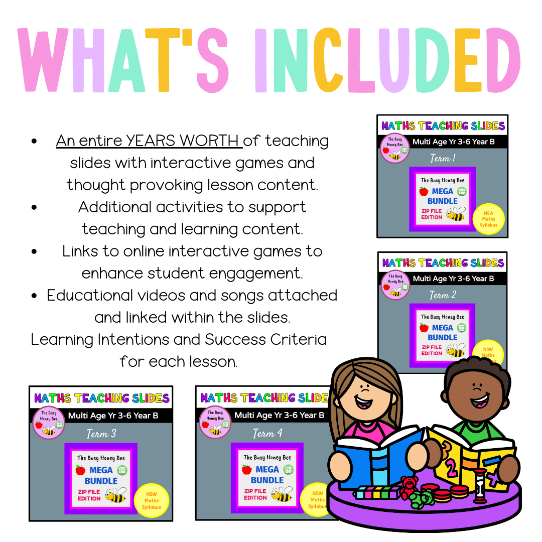Multi Age 3-6 Year B Ultimate Maths Teaching Slides Mega Bundle - Teaching Slides