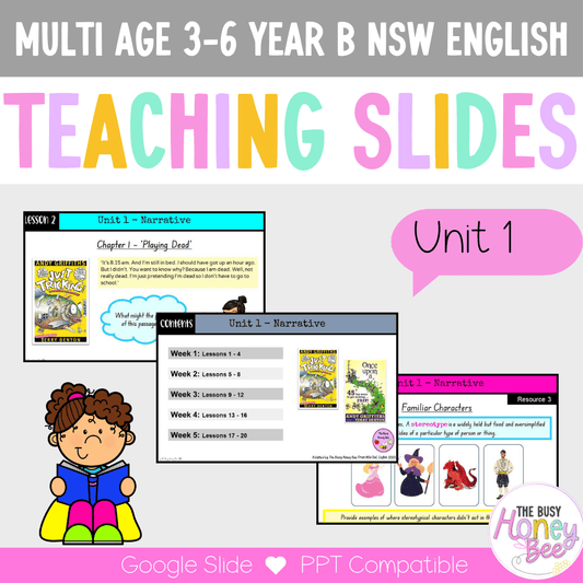 Multi Age 3-6 Year B Unit 1 NSW Narrative English Teaching Slides - Teaching Slides