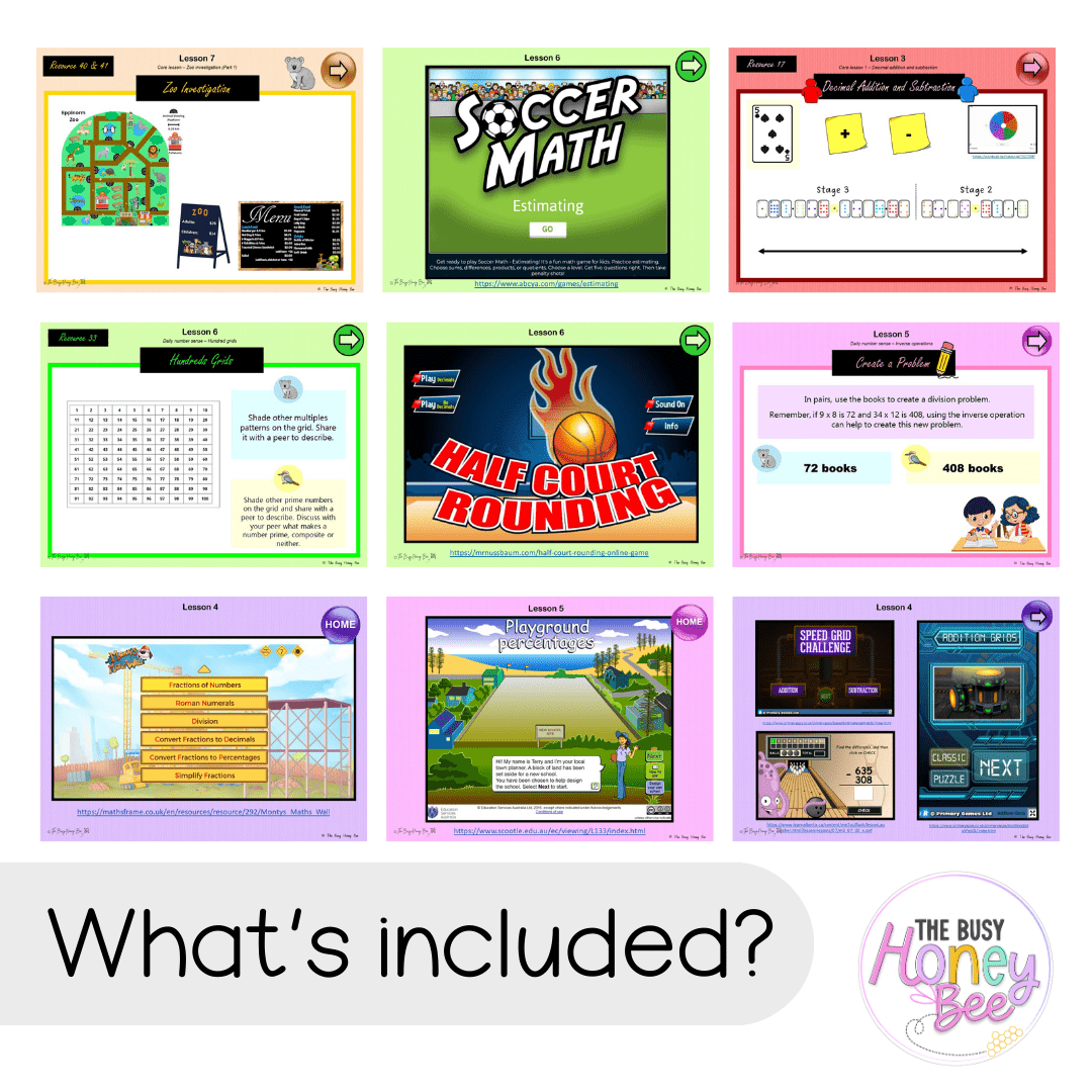 Multi Age 3-6 Year B Unit 15 NSW Maths Teaching Slides - Zip Folder: Smart Notebook, PowerPoint, Google Slide Compatible