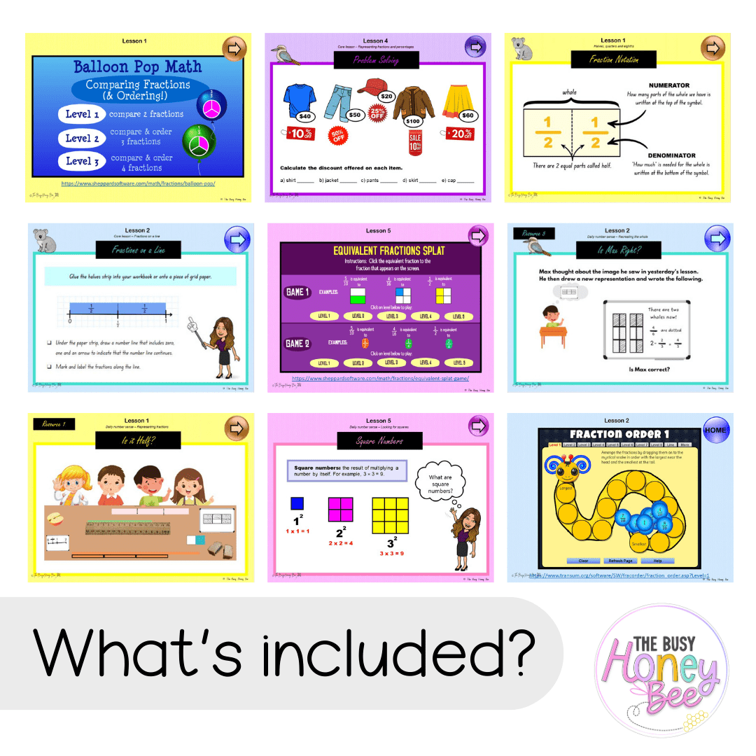 Multi Age 3-6 Year B Unit 16 NSW Maths Teaching Slides - Zip Folder: Smart Notebook, PowerPoint, Google Slide Compatible