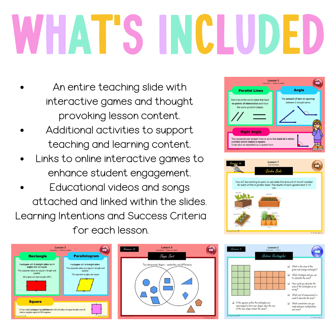 Multi Age 3-6 Year B Unit 17 NSW Maths Teaching Slides - Zip Folder: Smart Notebook, PowerPoint, Google Slide Compatible