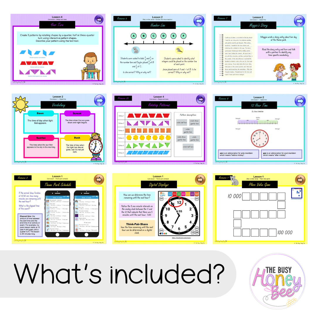 Multi Age 3-6 Year B Unit 19 NSW Maths Teaching Slides - Zip Folder: Smart Notebook, PowerPoint, Google Slide Compatible