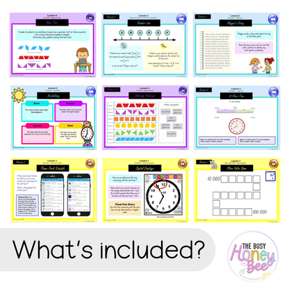 Multi Age 3-6 Year B Unit 19 NSW Maths Teaching Slides - Zip Folder: Smart Notebook, PowerPoint, Google Slide Compatible