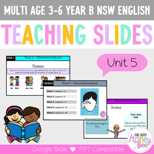 Multi Age 3-6 Year B Unit 5 NSW Characterization English Teaching Slides - Teaching Slides