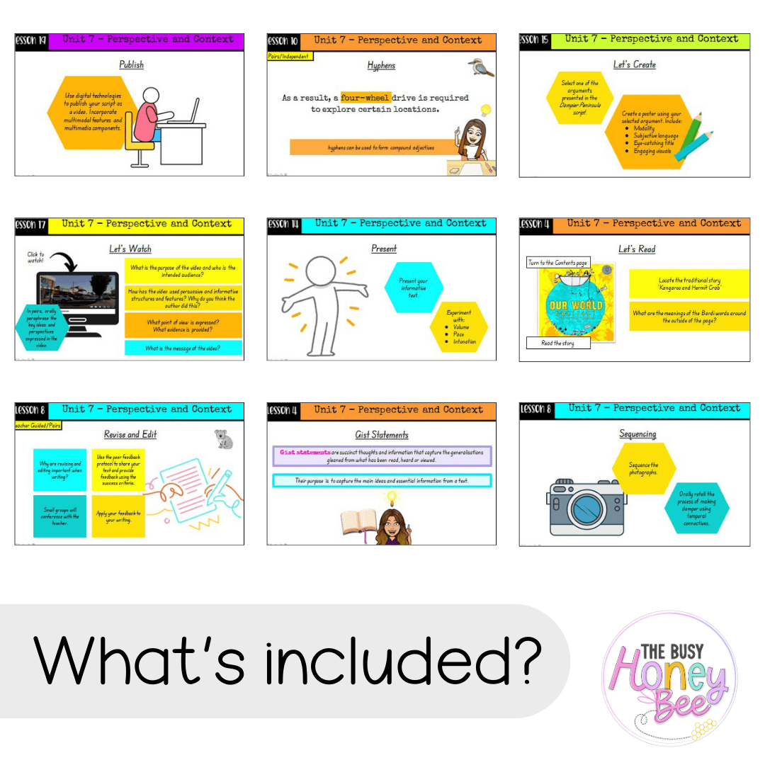 Multi Age 3-6 Year B Unit 7 NSW Perspective and Context English Teaching Slides - Teaching Slides