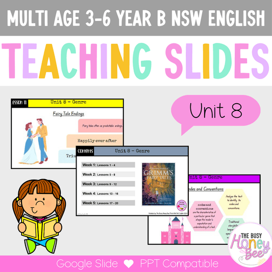 Multi Age 3-6 Year B Unit 8 NSW Genre English Teaching Slides - Teaching Slides