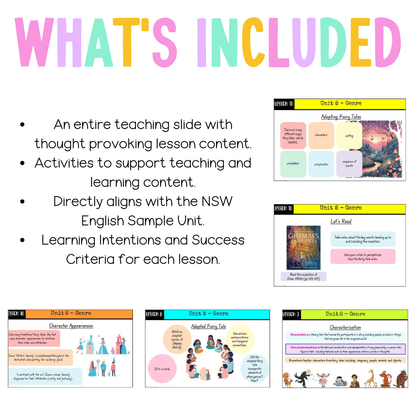 Multi Age 3-6 Year B Unit 8 NSW Genre English Teaching Slides - Teaching Slides