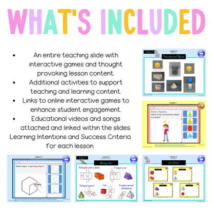 Multi Age 3-6 Year B Unit 9 NSW Maths Teaching Slides - Zip Folder: Smart Notebook, PowerPoint, Google Slide Compatible