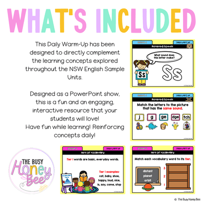 Multi Age K-2 Year A Australian | NSW English Daily Review | Warm-Up Term 4 Mega Bundle - Warm Up | Revision