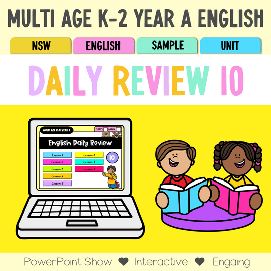 Multi Age K-2 Year A Australian | NSW English Daily Review | Warm-Up Unit 10 - Warm Up | Revision