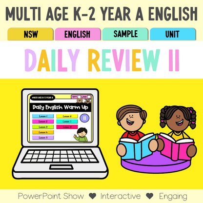 Multi Age K-2 Year A Australian | NSW English Daily Review | Warm-Up Unit 11 - Warm Up | Revision