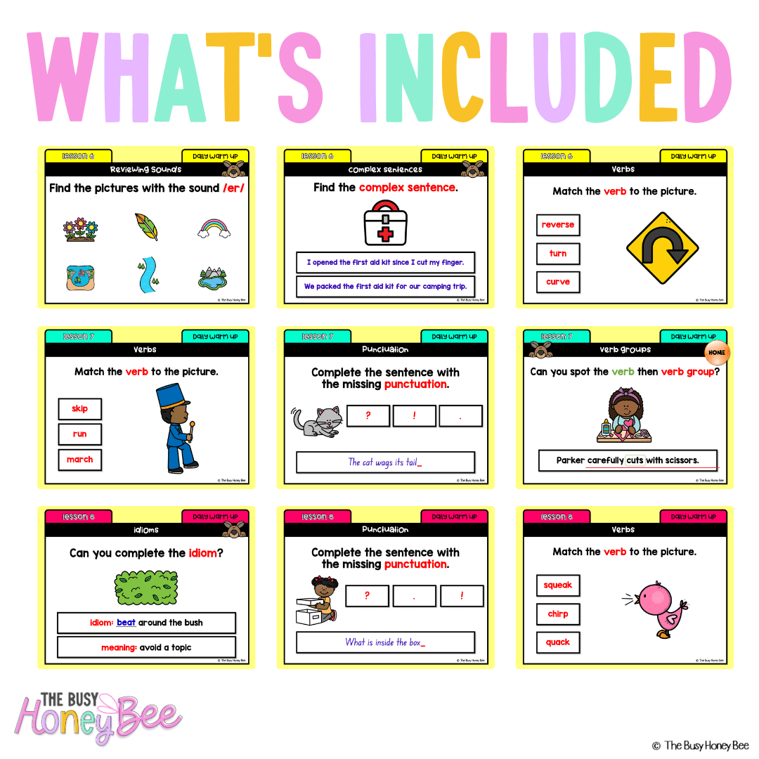 Multi Age K-2 Year A Australian | NSW English Daily Review | Warm-Up Unit 12 - Warm Up | Revision
