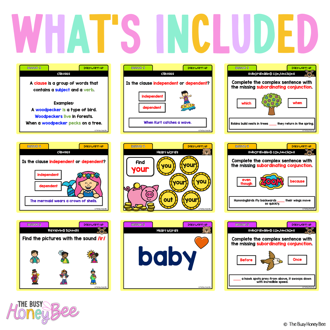 Multi Age K-2 Year A Australian | NSW English Daily Review | Warm-Up Unit 12 - Warm Up | Revision