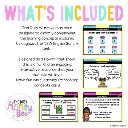 Multi Age K-2 Year A Australian | NSW English Daily Review | Warm-Up Unit 15 - Warm Up | Revision