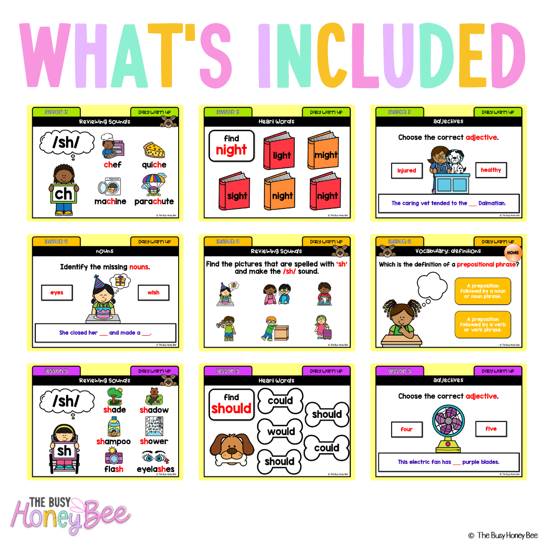 Multi Age K-2 Year A Australian | NSW English Daily Review | Warm-Up Unit 19 - Warm Up | Revision