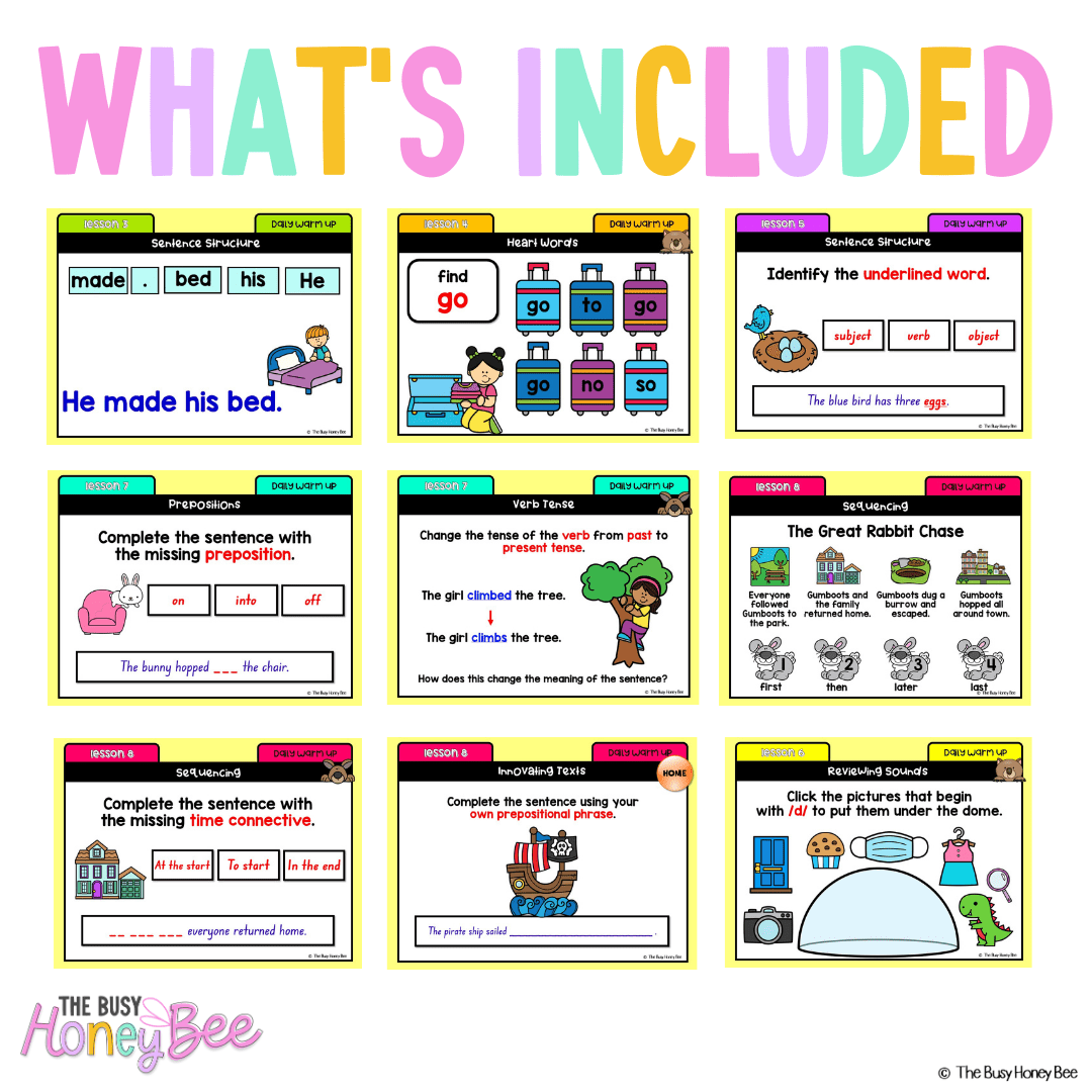 Multi Age K-2 Year A Australian | NSW English Daily Review | Warm-Up Unit 2 - Warm Ups | Revision