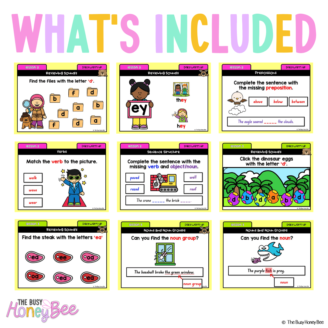 Multi Age K-2 Year A Australian | NSW English Daily Review | Warm-Up Unit 2 - Warm Ups | Revision