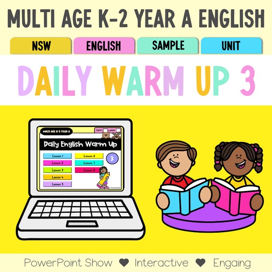 Multi Age K-2 Year A Australian | NSW English Daily Review | Warm-Up Unit 3 - Warm Ups | Revision
